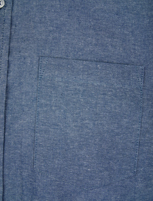 Pompei Cotton Chambray Long Sleeve Shirt in Blue - Tokyo Laundry
