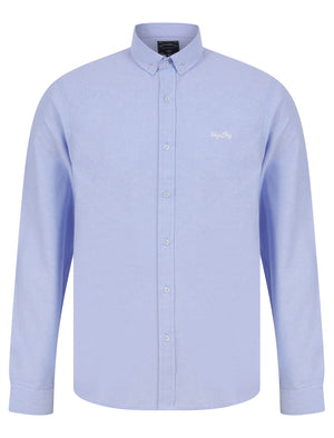 Augustus Oxford Cotton Twill Long Sleeve Shirt in Light Blue - Tokyo Laundry