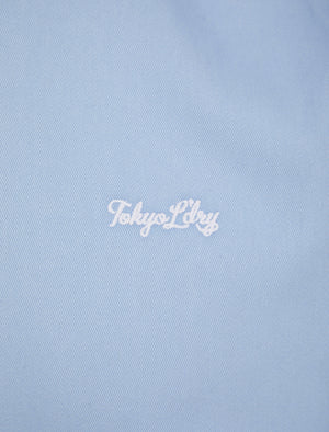 Tiberius Short Sleeve Oxford Cotton Shirt in Light Blue  - Tokyo Laundry