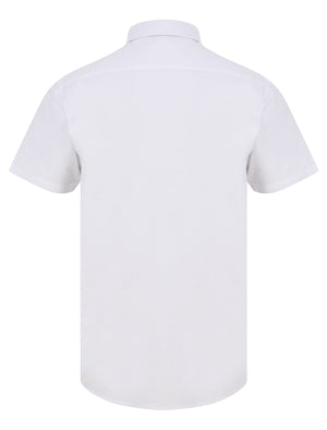 Tiberius Short Sleeve Oxford Cotton Shirt in White  - Tokyo Laundry