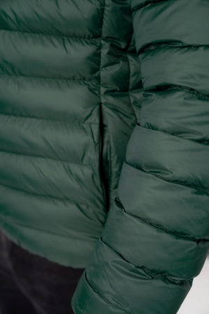 Inigo Funnel Neck Quilted Puffer Jacket in Pine Grove - Tokyo Laundry