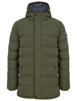 Alvar Quilted Puffer Jacket with Hood in Grape Leaf - Tokyo Laundry Active Tech