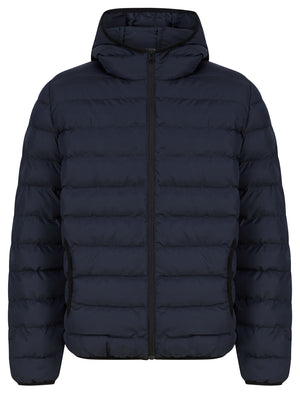 Tayten Quilted Puffer Jacket with Hood in Sky Captain Navy - Tokyo Laundry