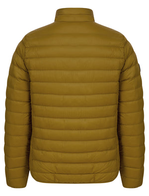 Ica Funnel Neck Quilted Puffer Jacket with Fleece Lined Collar in Golden Brown - Tokyo Laundry