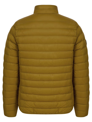 Ikar Funnel Neck Quilted Puffer Jacket with Fleece Lined Collar in Golden Brown - Tokyo Laundry