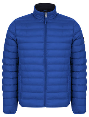Ikar Funnel Neck Quilted Puffer Jacket with Fleece Lined Collar in Sodalite Blue - Tokyo Laundry