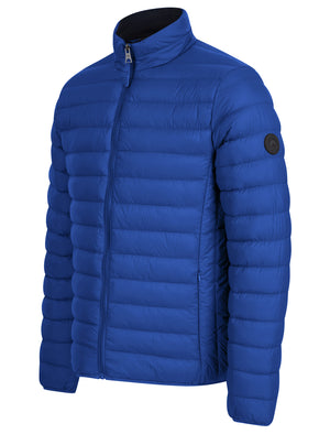 Ica Funnel Neck Quilted Puffer Jacket with Fleece Lined Collar in Sodalite Blue - Tokyo Laundry