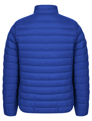 Ikar Funnel Neck Quilted Puffer Jacket with Fleece Lined Collar in Sodalite Blue - Tokyo Laundry