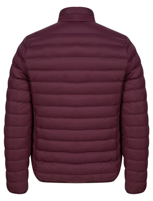 Ikar Funnel Neck Quilted Puffer Jacket with Fleece Lined Collar in Tawny Port - Tokyo Laundry