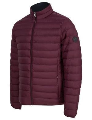 Ikar Funnel Neck Quilted Puffer Jacket with Fleece Lined Collar in Tawny Port - Tokyo Laundry