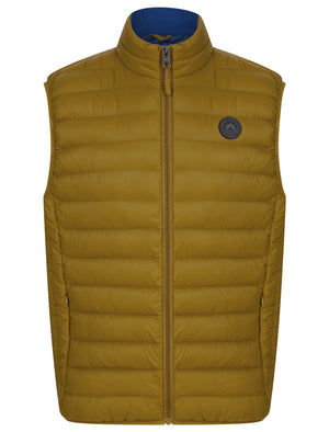Yuley Quilted Puffer Gilet with Fleece Lined Collar in Golden Brown - Tokyo Laundry