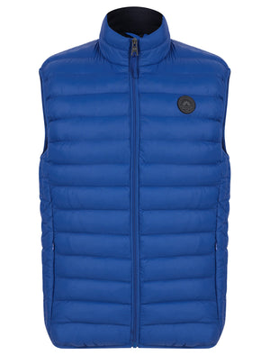 Cannes Quilted Puffer Gilet with Fleece Lined Collar in Sodalite Blue - Tokyo Laundry