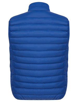 Cannes Quilted Puffer Gilet with Fleece Lined Collar in Sodalite Blue - Tokyo Laundry