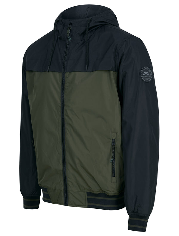 Terrence Padded Windbreaker Jacket with Hood in Khaki - Tokyo Laundry