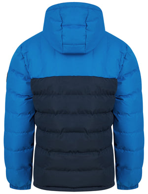 Taichi Micro-Fleece Lined Quilted Puffer Jacket with Hood in Daphne Mid Blue - Tokyo Laundry