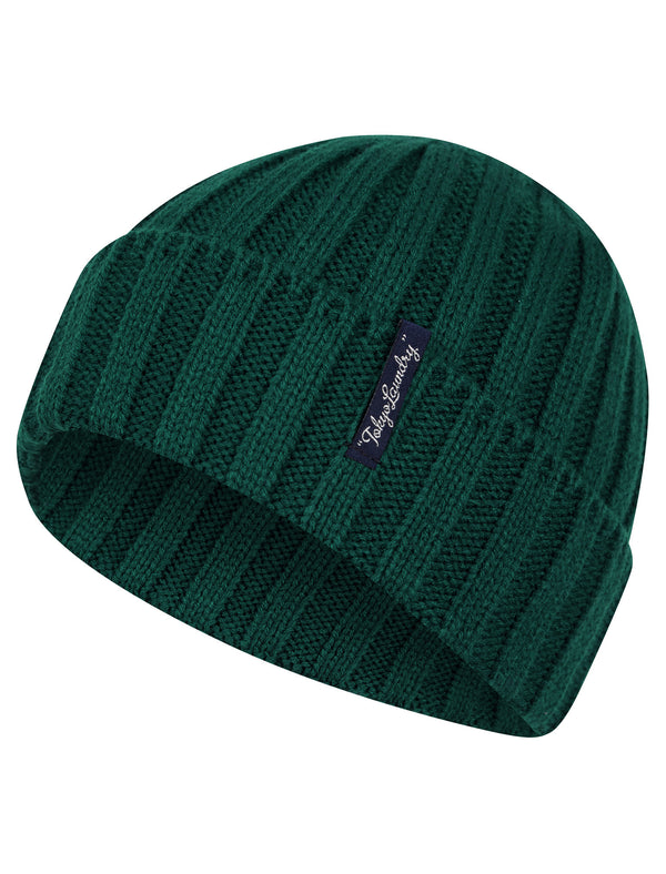 Men's Arnkell Chunky Ribbed Knit Beanie Hat in Posy Green - Tokyo Laundry