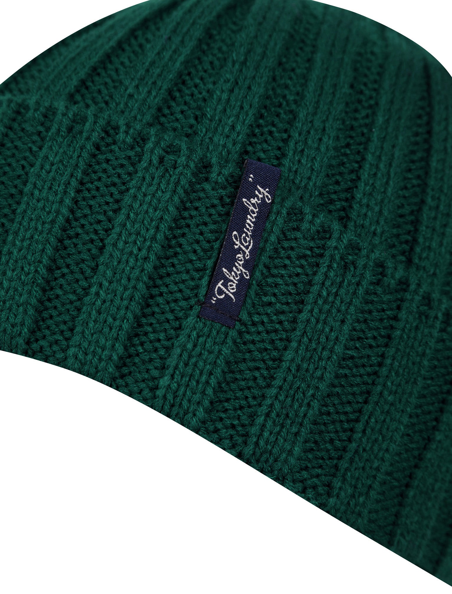 Men's Arnkell Chunky Ribbed Knit Beanie Hat in Posy Green - Tokyo