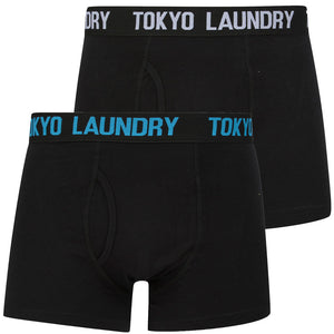 Spafield (2 Pack) Boxer Shorts Set in Purple Heather / Blue Moon - Tokyo Laundry
