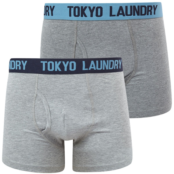 Starcross (2 Pack) Boxer Shorts Set in Sky Captain Navy / Niagara Falls Blue - Tokyo Laundry