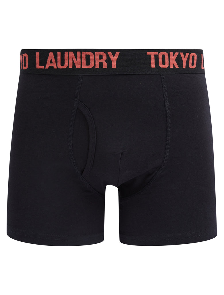 Sadler (2 Pack) Boxer Shorts Set in Hot Coral / Princess Blue - Tokyo ...