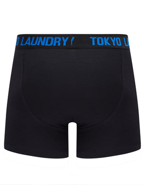 Stefton (2 Pack) Boxer Shorts Set in Hot Coral / Princess Blue - Tokyo Laundry