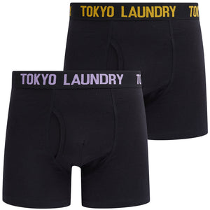 Stefton (2 Pack) Boxer Shorts Set in Artisan's Gold / Viola - Tokyo Laundry