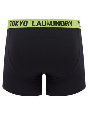 Sadiki (2 Pack) Boxer Shorts Set in Love Bird Green / Hot Coral - Tokyo Laundry