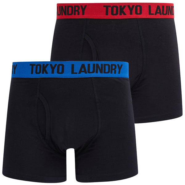 Salus (2 Pack) Boxer Shorts Set in Cobalt Skydiver / Toreador Red - Tokyo Laundry