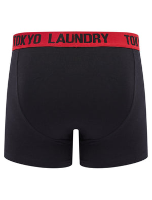 Gibson (2 Pack) Boxer Shorts Set in Cobalt Skydiver / Toreador Red - Tokyo Laundry