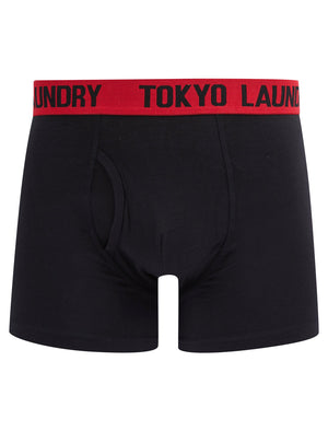 Gibson (2 Pack) Boxer Shorts Set in Cobalt Skydiver / Toreador Red - Tokyo Laundry