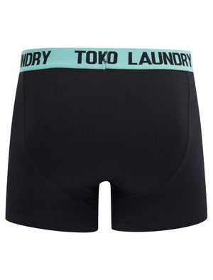 Gibson (2 Pack) Boxer Shorts Set in Sachet Pink / Dusty Jade - Tokyo Laundry