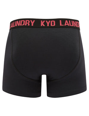 Goldbrook (2 Pack) Boxer Shorts Set in Blithe Blue / Raspberry - Tokyo Laundry