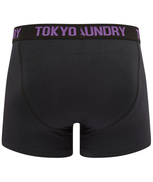 Tilson (2 Pack) Boxer Shorts Set in Pansy Purple / Bright White - Tokyo Laundry