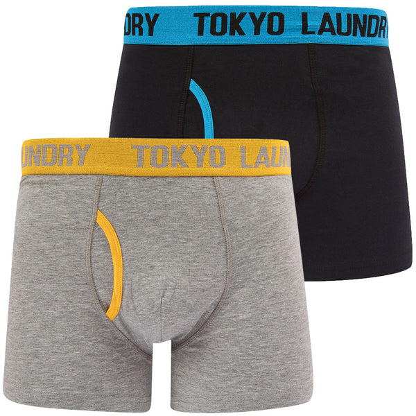 Tompion (2 Pack) Boxer Shorts Set in Blue Moon / Artisan's Gold - Tokyo Laundry