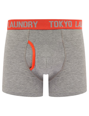 Tompion (2 Pack) Boxer Shorts Set in Limpet Shell Blue / Hot Coral - Tokyo Laundry