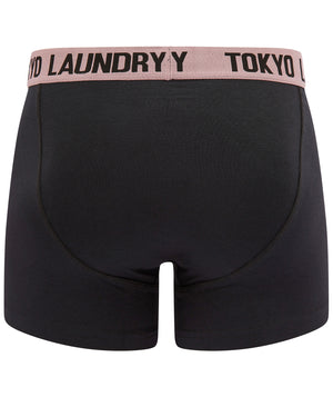 Tompion (2 Pack) Boxer Shorts Set in Pink Nectar / Mood Indigo - Tokyo Laundry