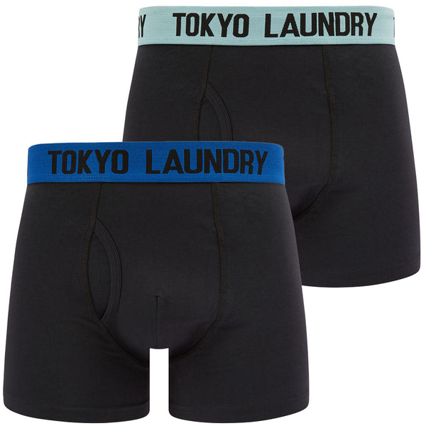 Trader (2 Pack) Boxer Shorts Set in Limpet Shell Blue / Princess Blue - Tokyo Laundry