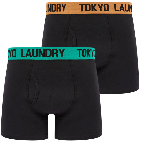 Trader (2 Pack) Boxer Shorts Set in Papaya / Mint - Tokyo Laundry