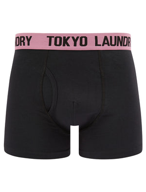 Trader (2 Pack) Boxer Shorts Set in Bright White / Sachet Pink - Tokyo Laundry