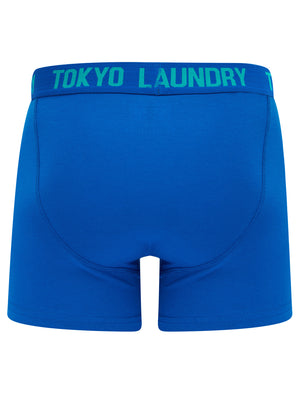 Lumber (2 Pack) Boxer Shorts Set in Jet Blue / Bayou - Tokyo Laundry