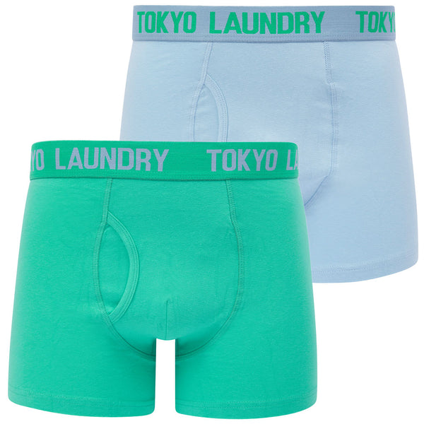 Lumber 2 (2 Pack) Boxer Shorts Set in Blue Bell / Atlantis - Tokyo Laundry