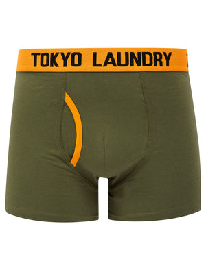 Sky (2 Pack) Boxer Shorts Set in Bright Marigold / Blue Atoll - Tokyo Laundry