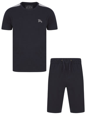 Withington 2pc Cotton T-Shirt and Shorts Lounge Set in Sky Captain Navy - Tokyo Laundry