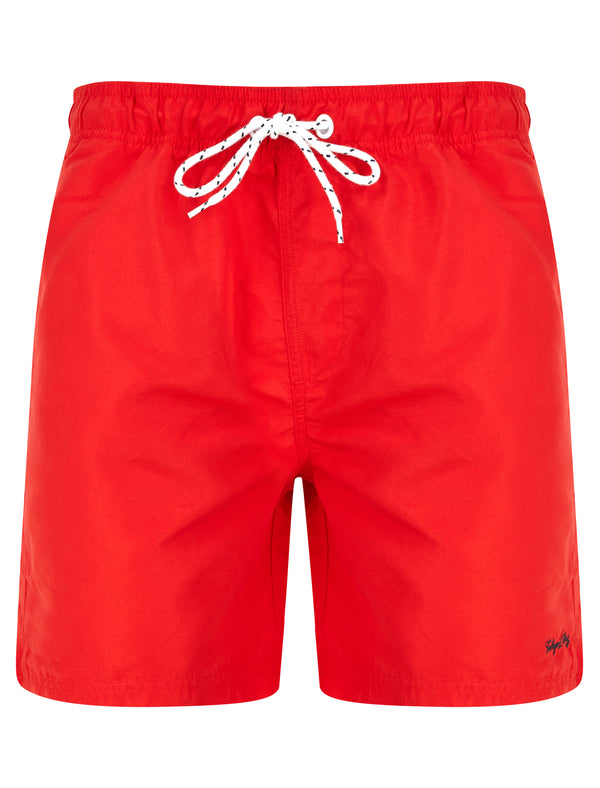 Namaste Classic Swim Shorts in Chinese Red - Tokyo Laundry