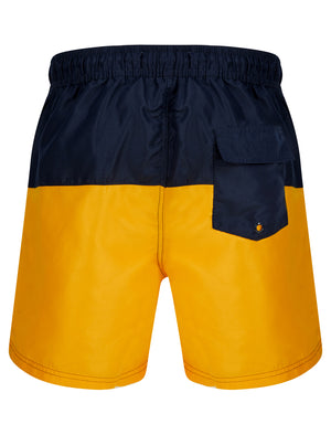 Townsend Block Colour Microfibre Swim Shorts in Golden Rod - Tokyo Laundry