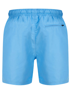 Capitola Swim Shorts with Side Tape Detail in Azure Blue - Tokyo Laundry