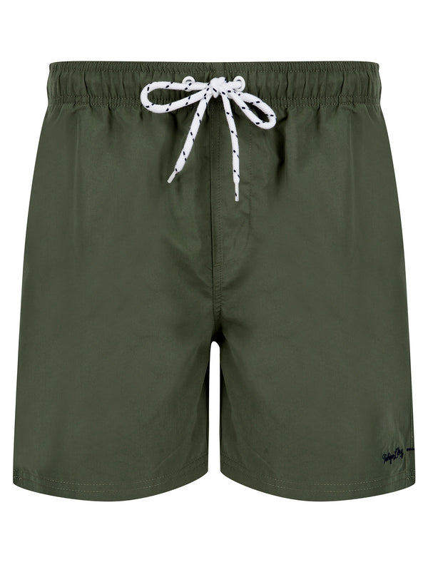 Namaste 2 Classic Swim Shorts in Dusty Olive - Tokyo Laundry