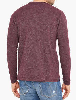 Jack Slub Cotton Jersey Long Sleeve Top with Chest Pocket In Winetasting - Tokyo Laundry