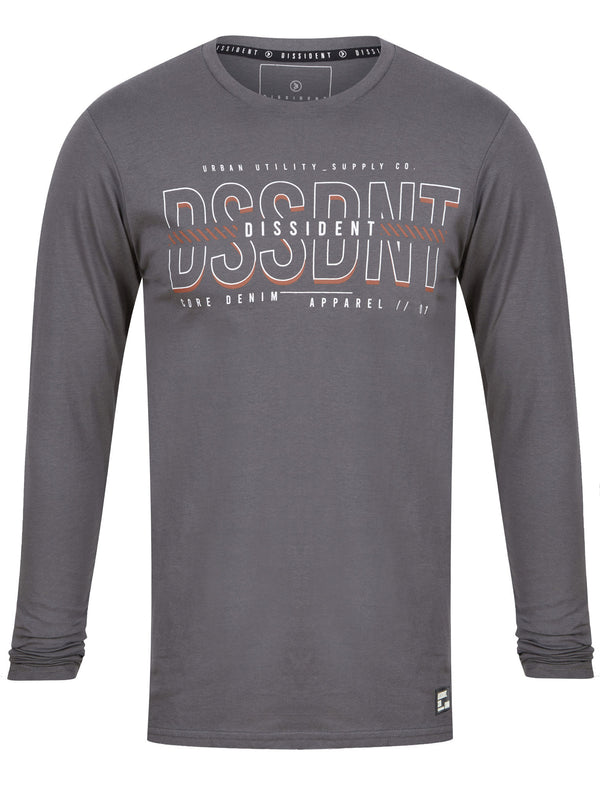 Grill Graphic Motif Cotton Jersey Long Sleeve Top in Eiffel Tower - Dissident