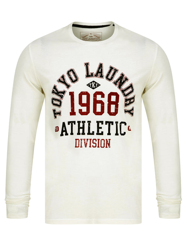 Abloom Motif Cotton Jersey Long Sleeve Top in Snow White - Tokyo Laundry